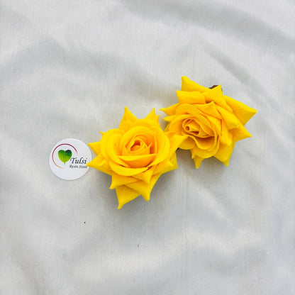 Rose Artificial Flower (2 Pcs) - - Tulsi Resin Store