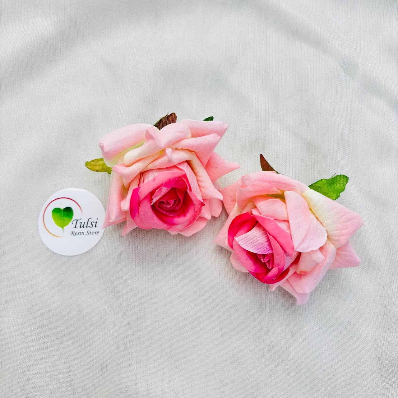 Shaded Rose Artificial Flower (2 Pcs) - - Tulsi Resin Store