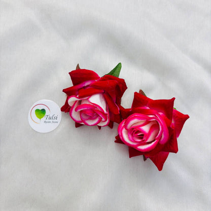 Shaded Rose Artificial Flower (2 Pcs) - - Tulsi Resin Store