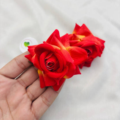 Shaded Rose Artificial Flower (2 Pcs) - Red - Tulsi Resin Store