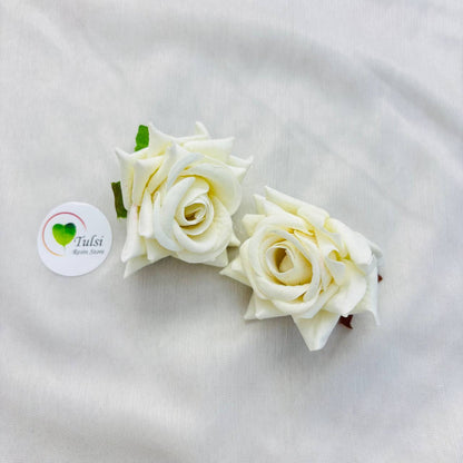 Rose Artificial Flower (2 Pcs) - - Tulsi Resin Store