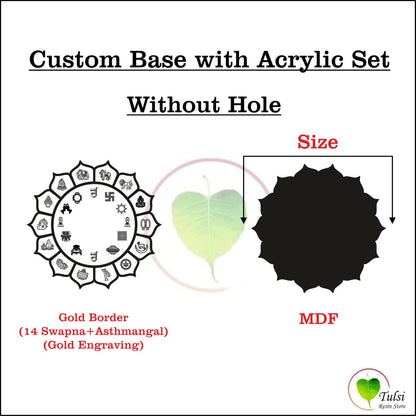 Custom Base with Acrylic Set (A) - Jain Combo Without Hole Tulsi Resin Store