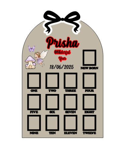Custom Acrylic - One Year Baby Frame (D)