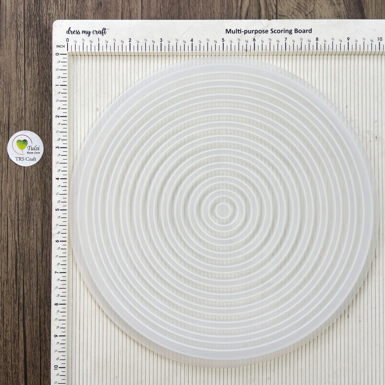 Ribbed Round Platter Mould Tulsi Resin Store
