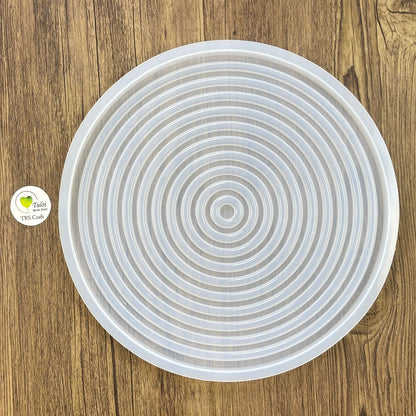 Ribbed Round Platter Mould Tulsi Resin Store