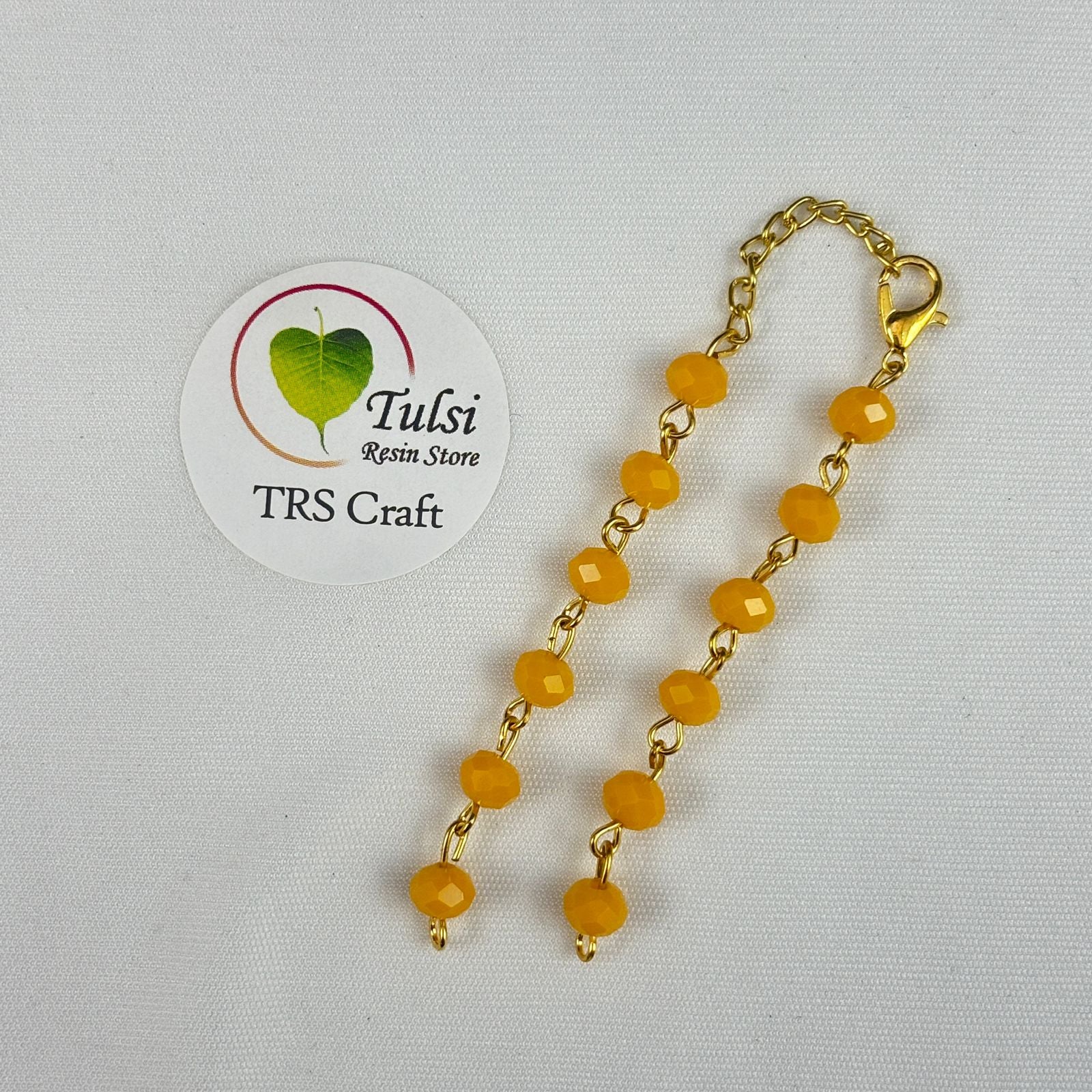 Bracelet Chain - Moti (H) D.Yellow Tulsi Resin Store