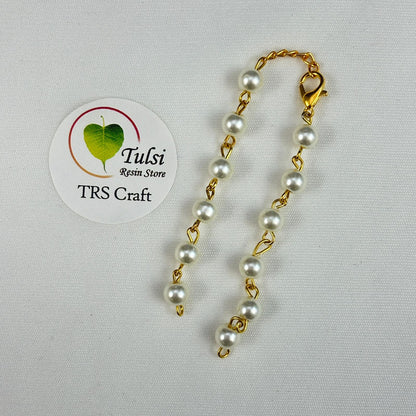 Bracelet Chain - Moti (H) White Tulsi Resin Store