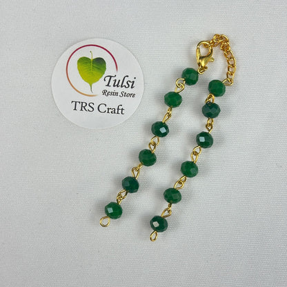 Bracelet Chain - Moti (H) Green Tulsi Resin Store