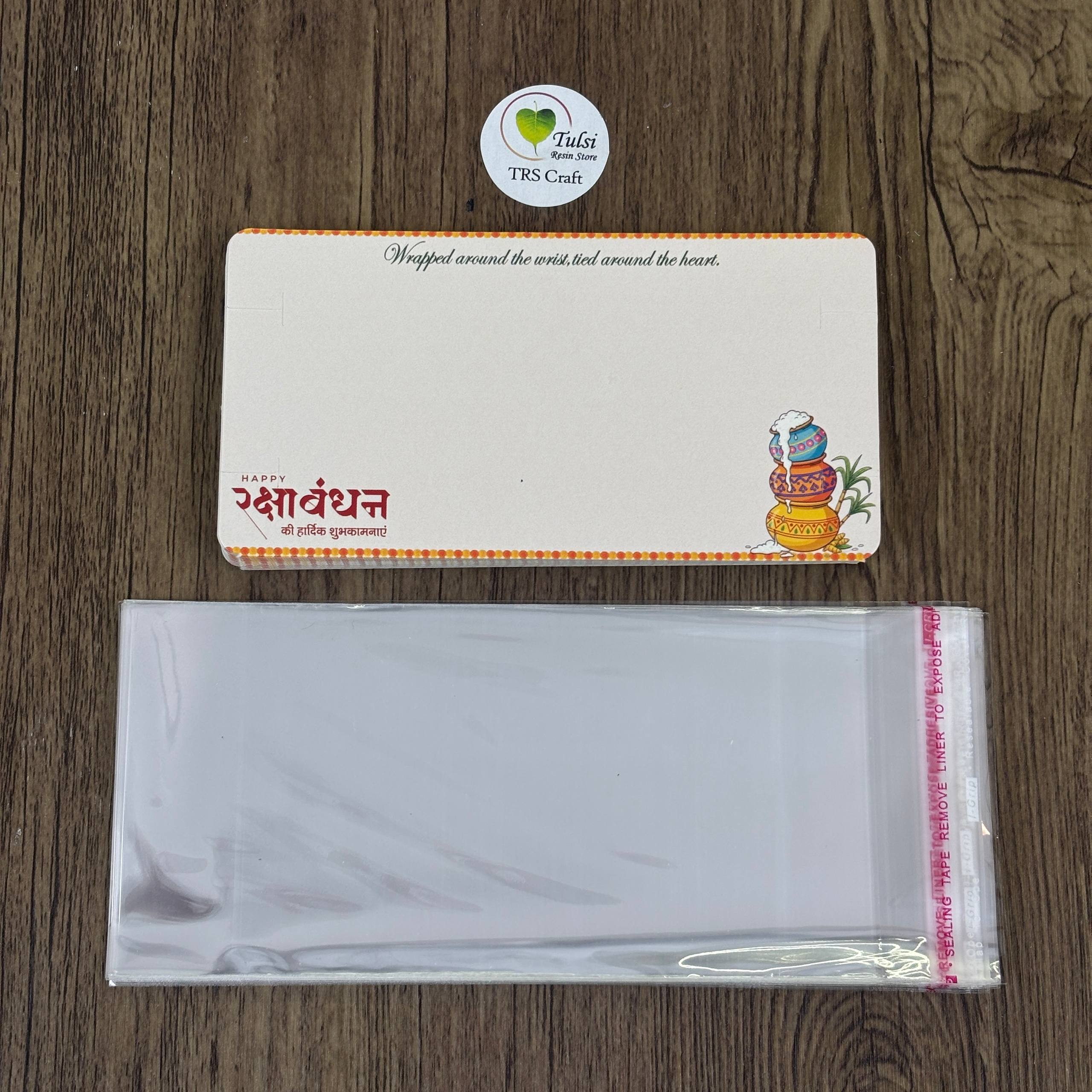 Rakhi Card With Transparent Bags (F) - Couple Tulsi Resin Store