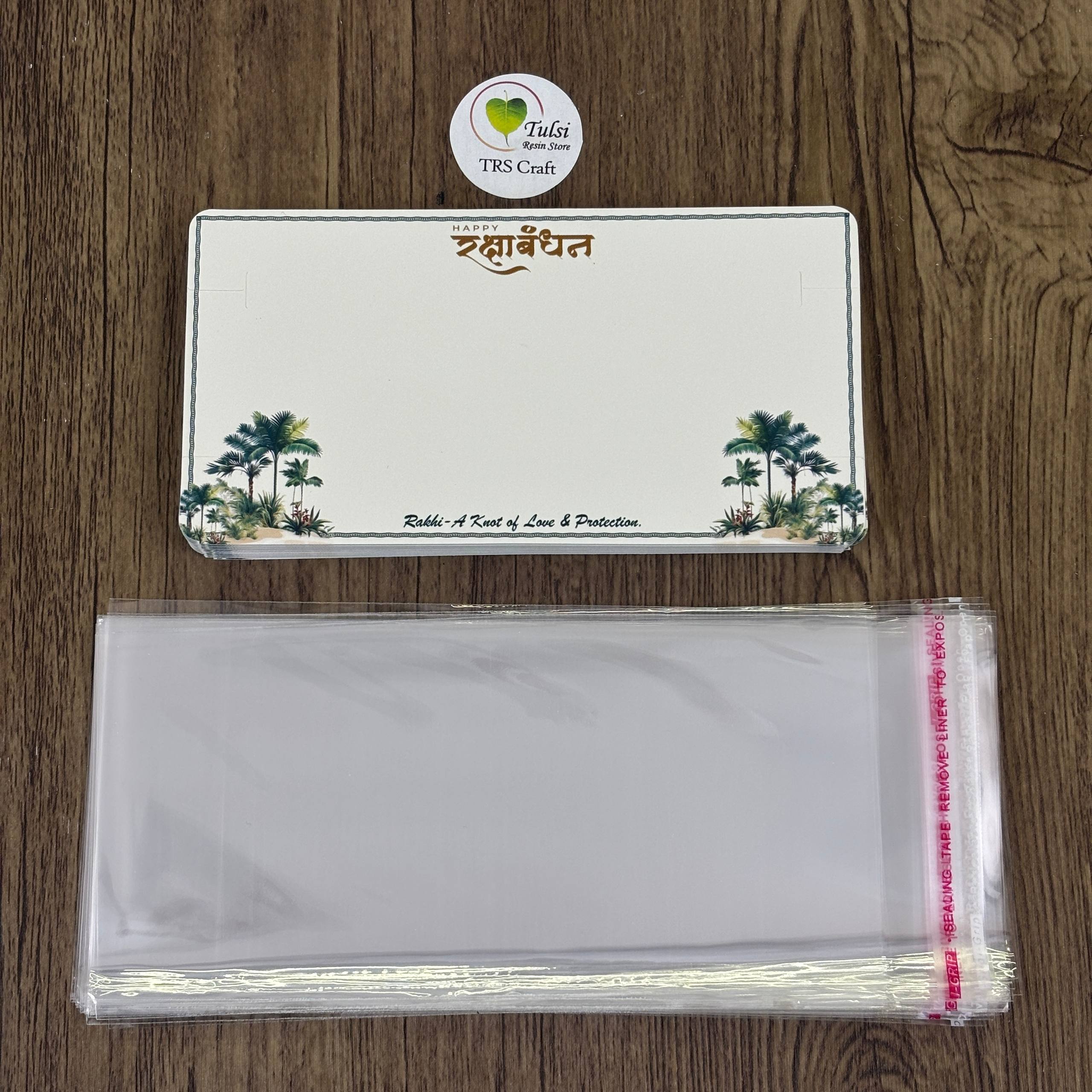 Rakhi Card With Transparent Bags (E)- Couple Tulsi Resin Store