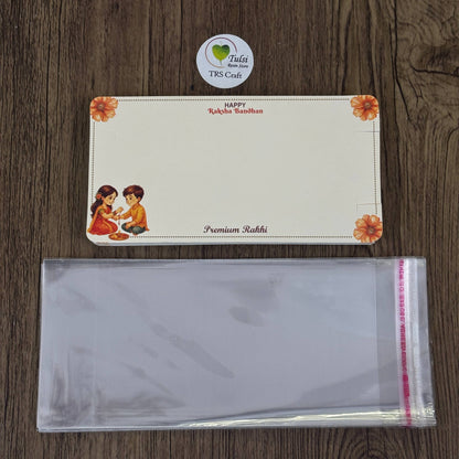 Rakhi Card With Transparent Bags (H) - Couple Tulsi Resin Store