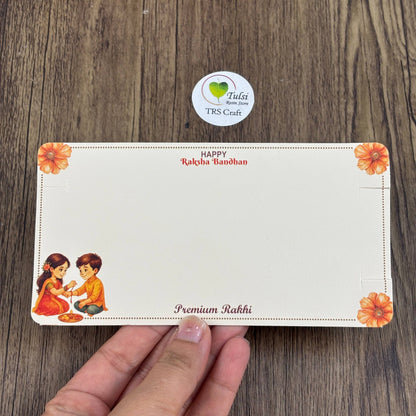 Rakhi Card With Transparent Bags (H) - Couple Tulsi Resin Store