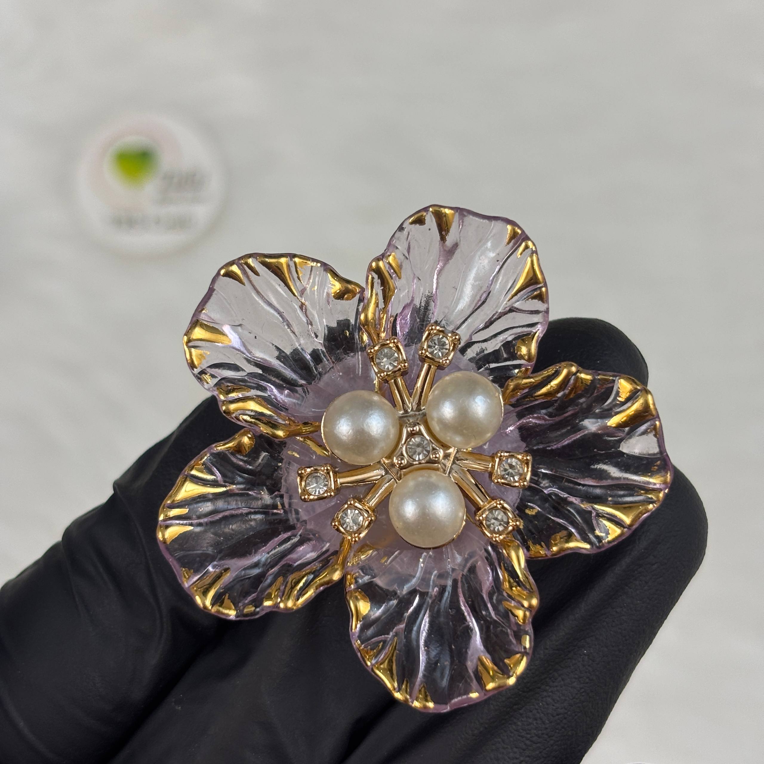 Colourful Plastic Flower (A) Purple Tulsi Resin Store