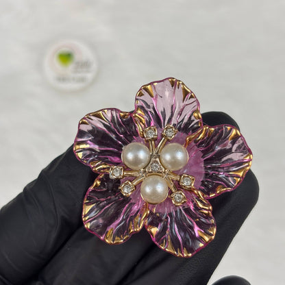 Colourful Plastic Flower (A) Pink Tulsi Resin Store