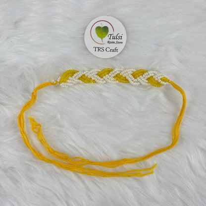 Bracelet Rakhi Thread (B) Yellow Tulsi Resin Store