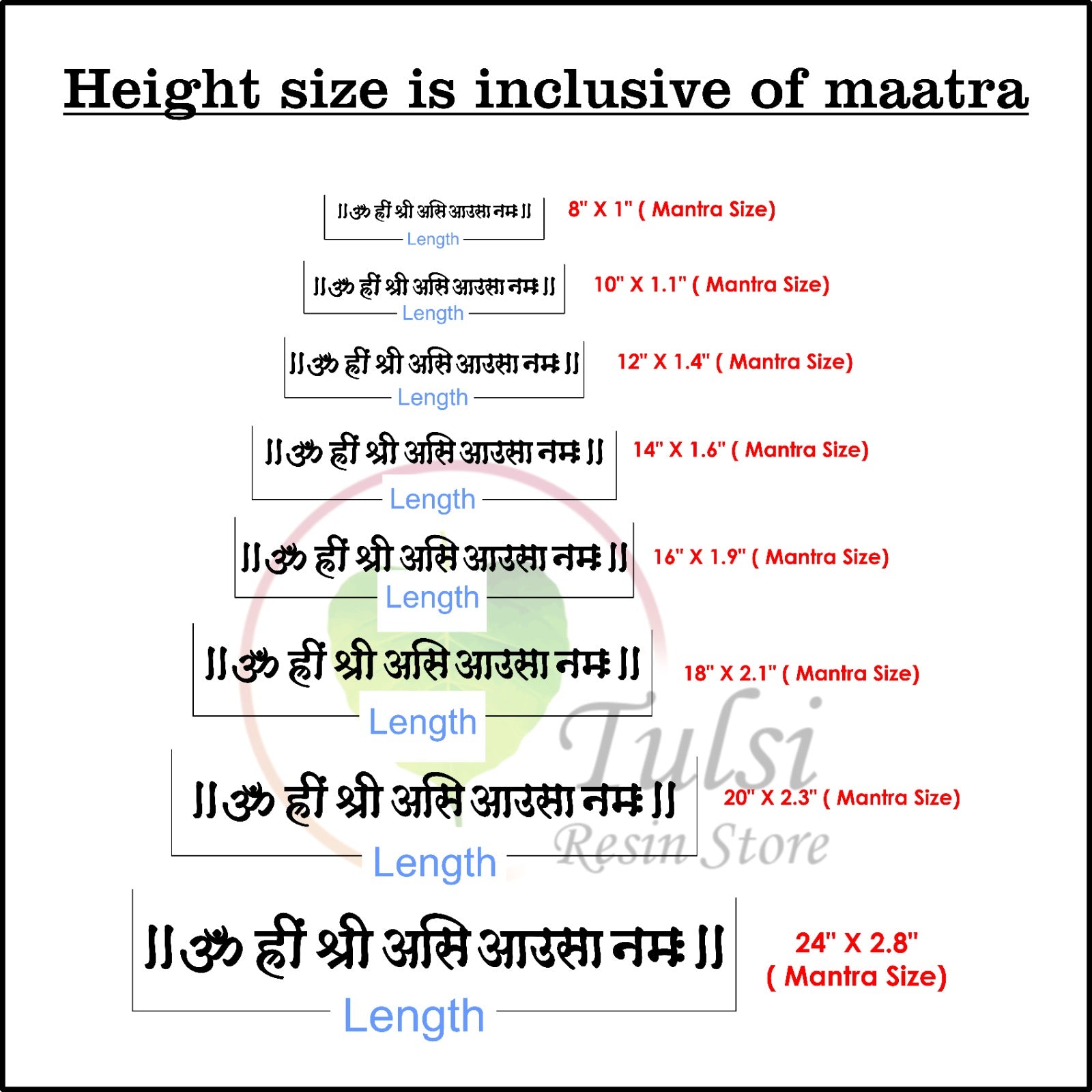 Acrylic Jain Asiausa Mantra Tulsi Resin Store