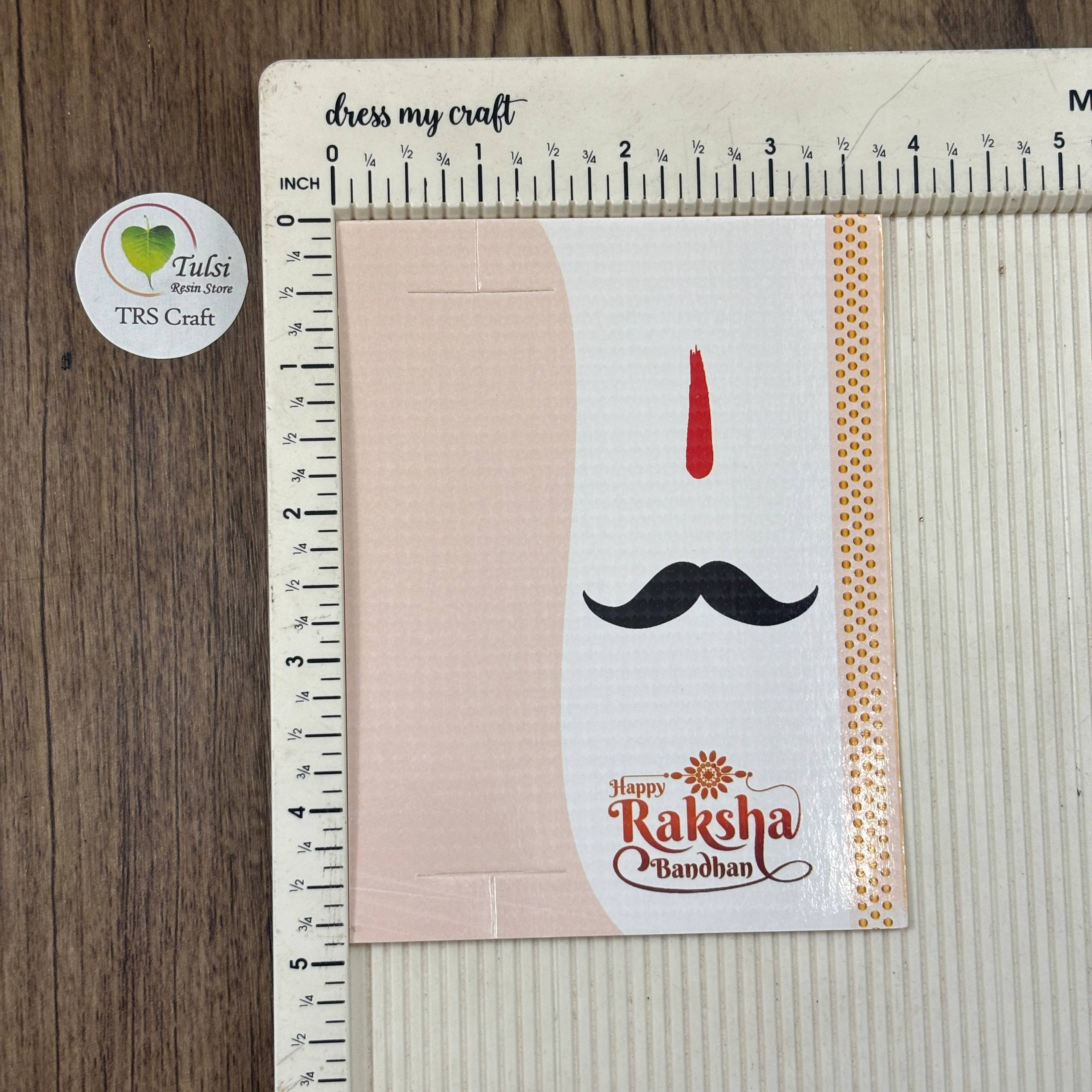 Rakhi Card With Transparent Bags (J) Tulsi Resin Store