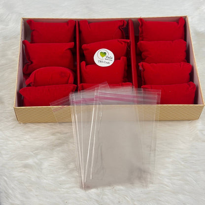 Rakhi Packing Pillows - Plain 12 Piece Red Tulsi Resin Store