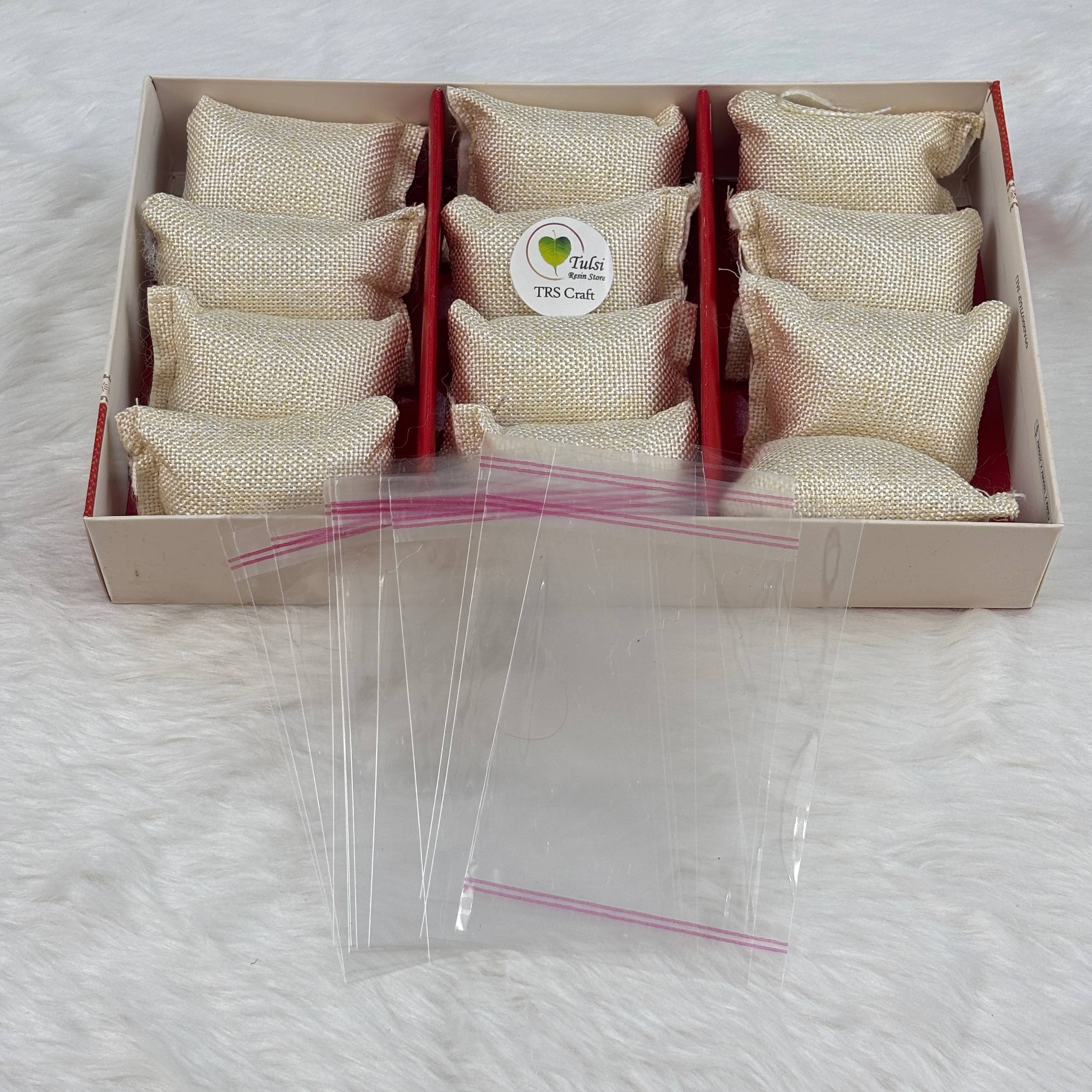 Rakhi Packing Pillows - Plain 12 Piece Cream Tulsi Resin Store