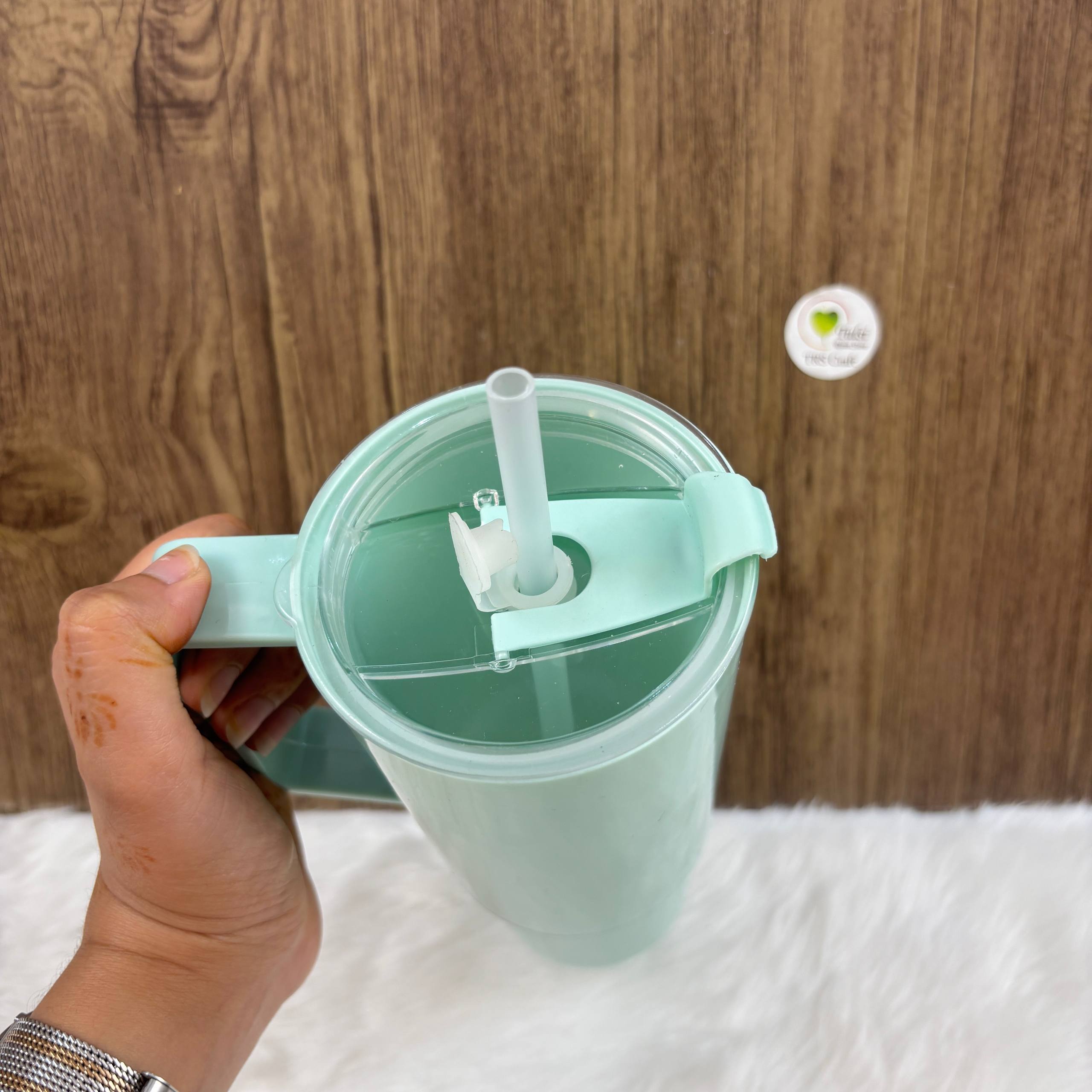 Plastic Tumbler with Straw Tulsi Resin Store