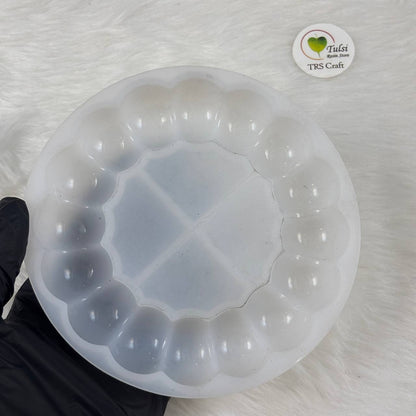Bubble Edge Round Coaster Mould (A) Tulsi Resin Store