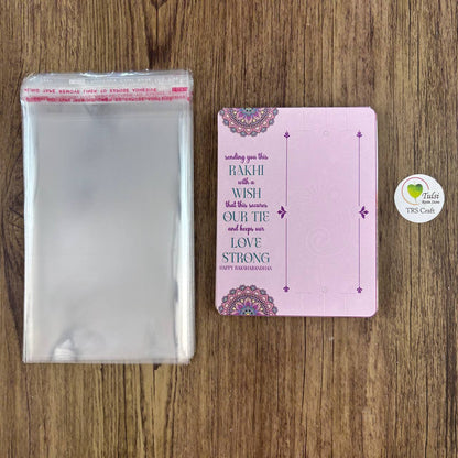 Rakhi Card With Transparent Bags (T) Tulsi Resin Store