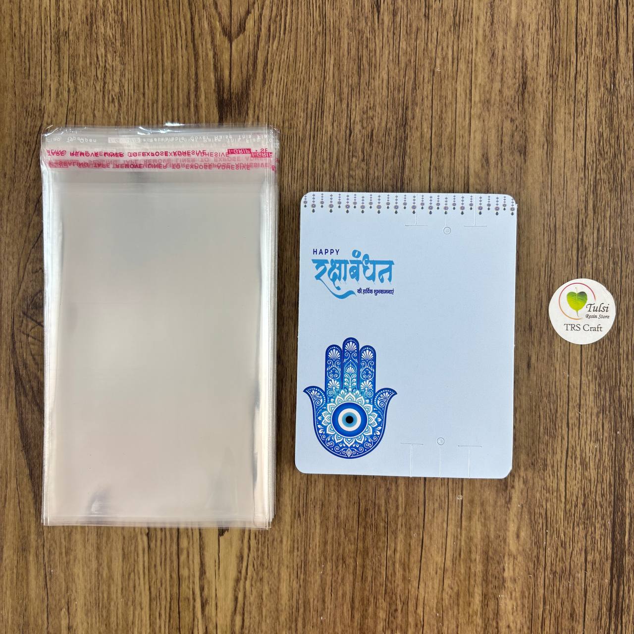 Rakhi Card With Transparent Bags (S) Tulsi Resin Store