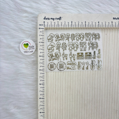 Metal Sticker - A7 Mix Rakhi (F) Tulsi Resin Store