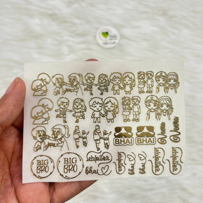 Metal Sticker - A7 Mix Rakhi (F) Tulsi Resin Store