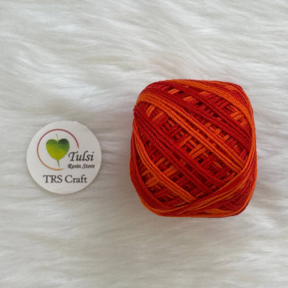 Shaded Rakhi Thread Roll Red Orange Tulsi Resin Store
