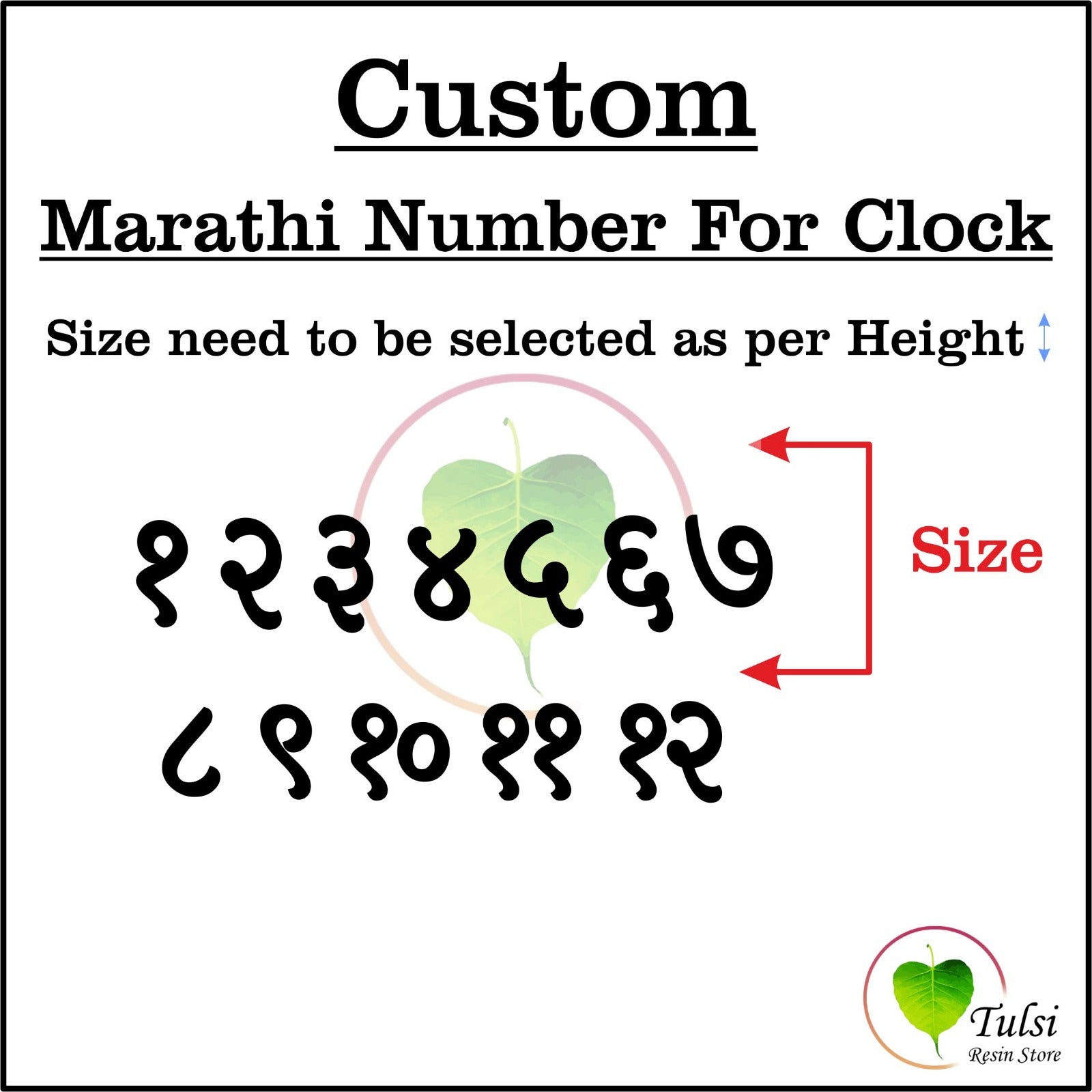 Custom Acrylic - Marathi Numbers