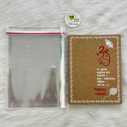 Rakhi Card With Transparent Bags (P) Tulsi Resin Store