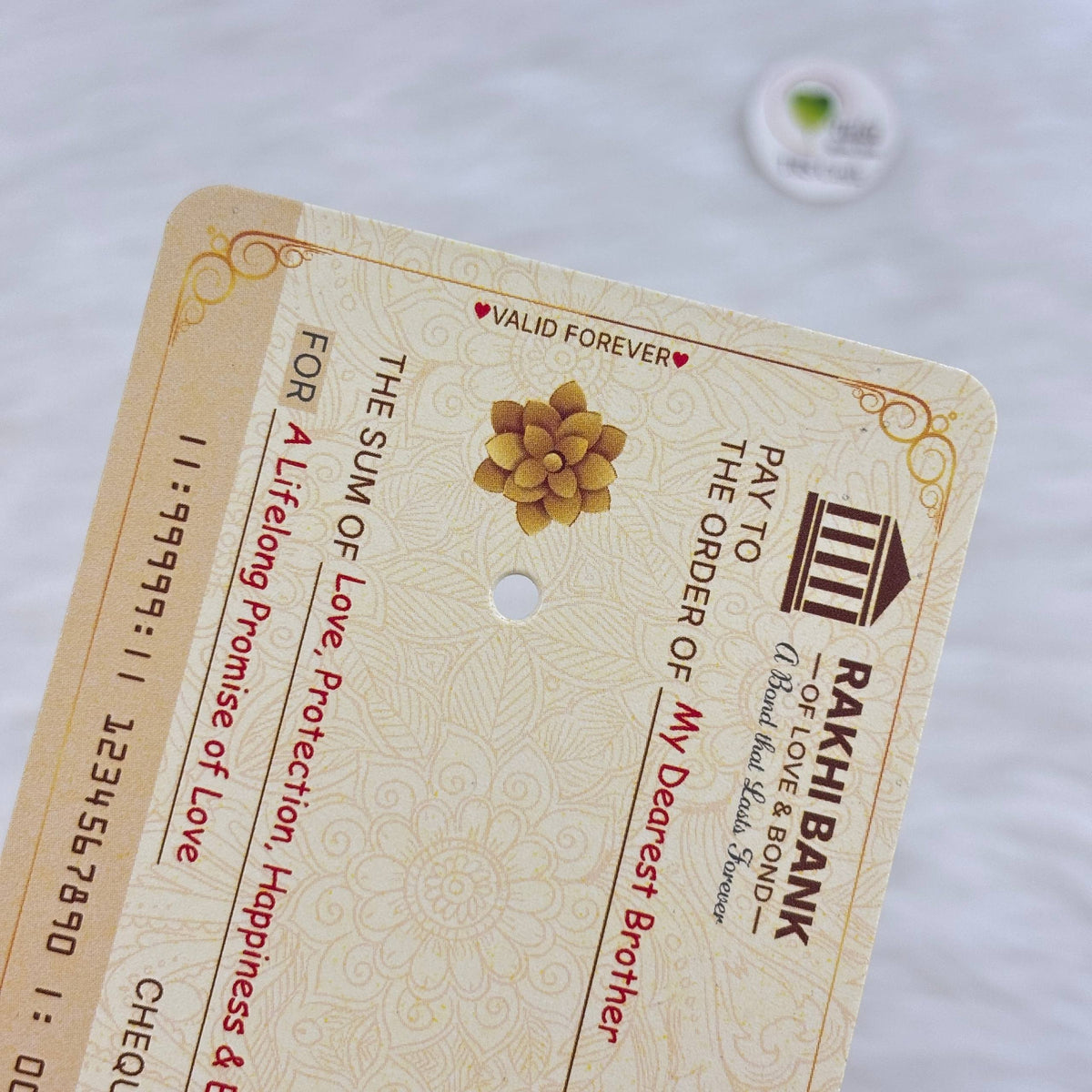 Rakhi Card With Transparent Bags (L) Tulsi Resin Store