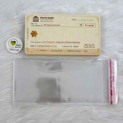 Rakhi Card With Transparent Bags (L) Tulsi Resin Store