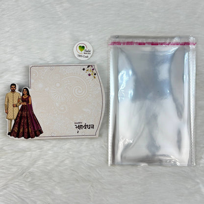 Rakhi Card With Transparent Bags (U) - Couple Tulsi Resin Store