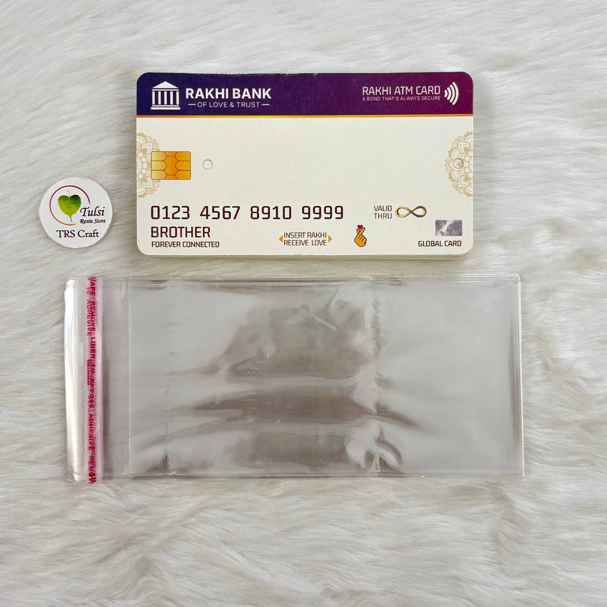 Rakhi Card With Transparent Bags (K) Tulsi Resin Store