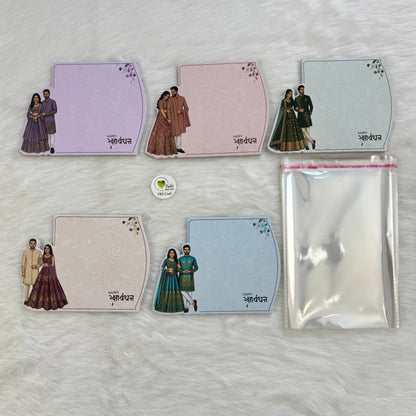 Rakhi Card With Transparent Bag Combo (F) - Designer Couple Mix Tulsi Resin Store