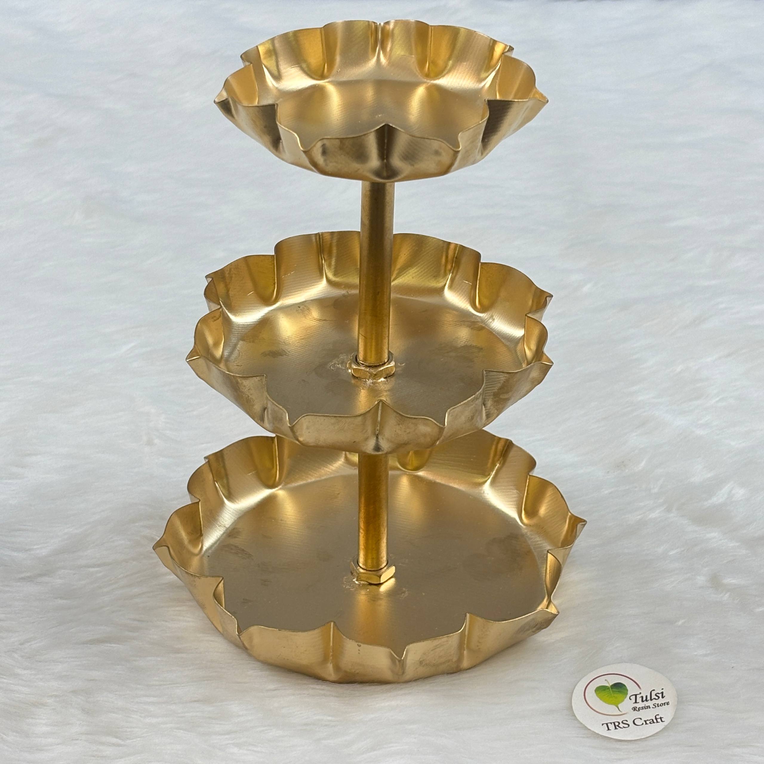 Metal Urli Bowl (A017) - 3 Tier