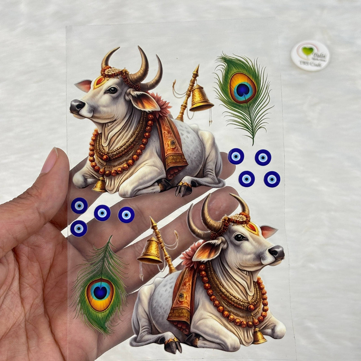 A6 UV DTF Sticker - Pichwai Cow (F)