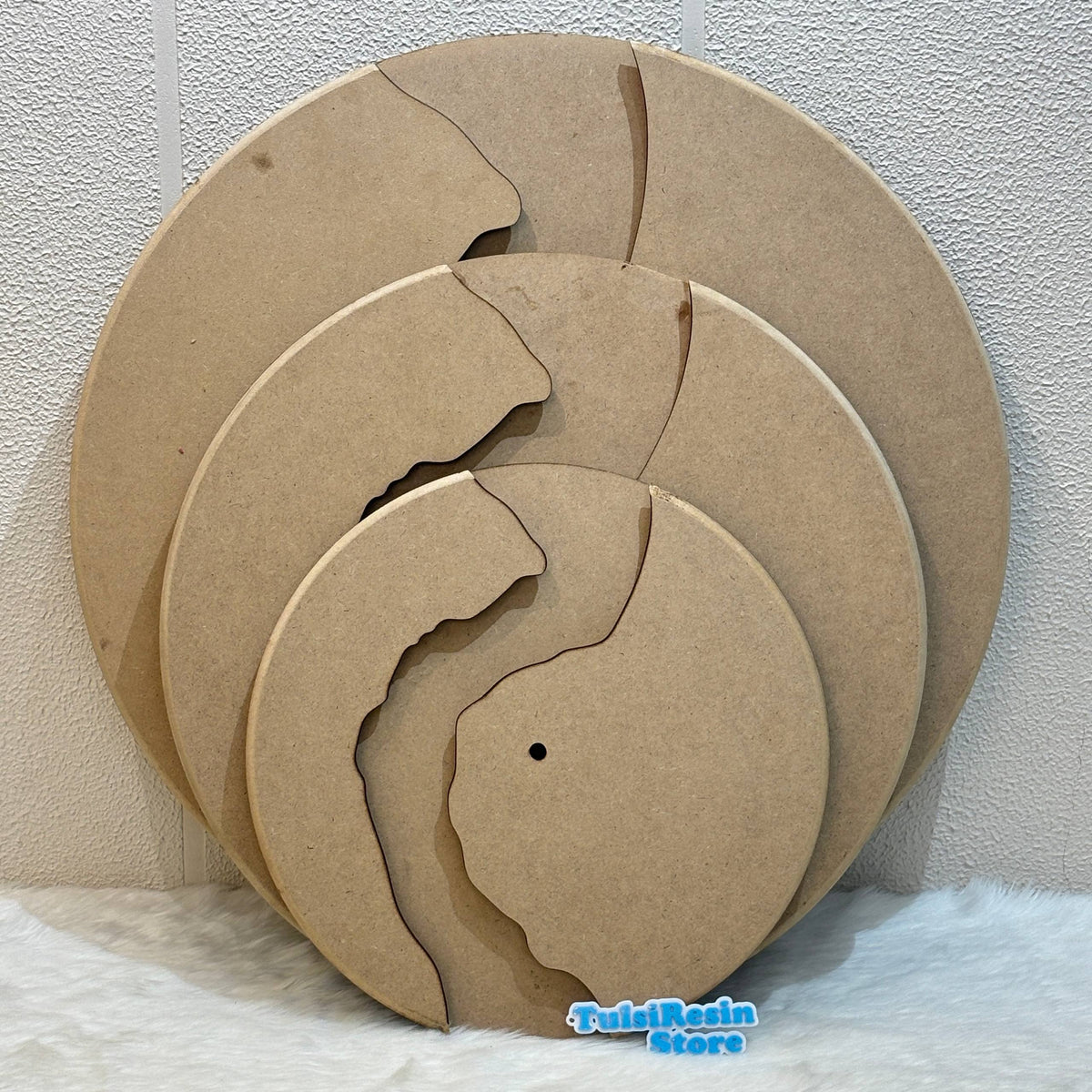 LED Light MDF Base (005) - Dual Geode Clock Base