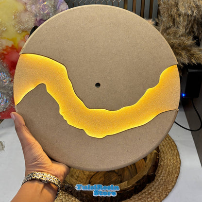 LED Light MDF Base (005) - Dual Geode Clock Base