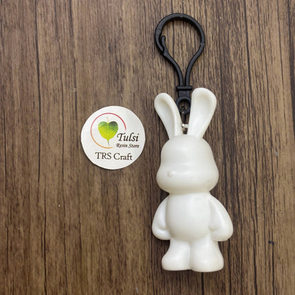 Fluid Art Bear (E) - Rabbit Keychain