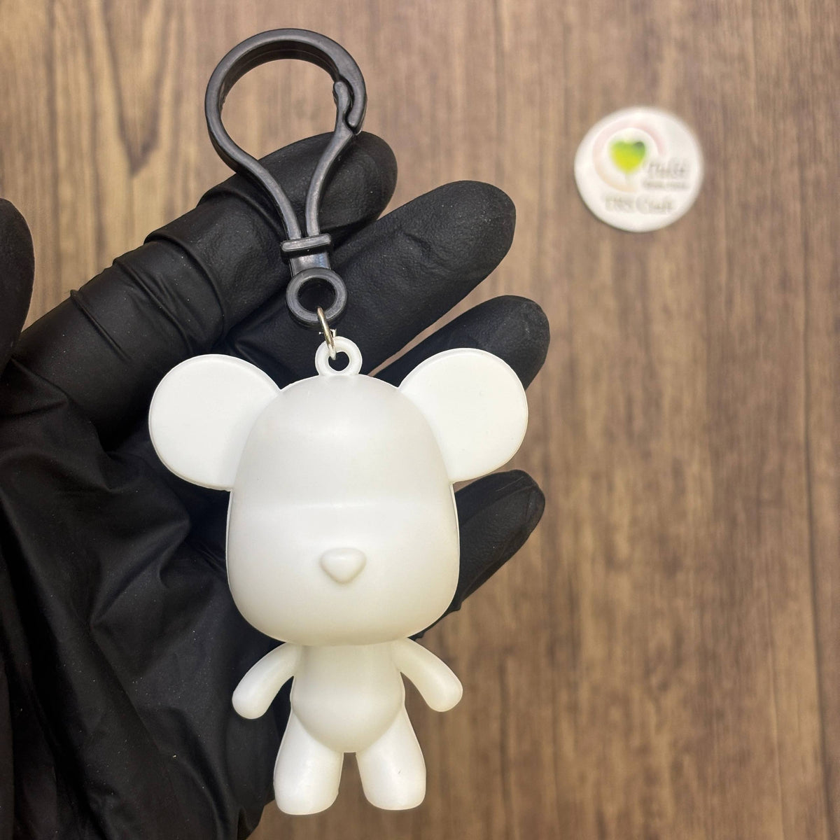 Fluid Art Bear (B) - Mini Teddy Keychain