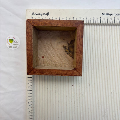 Square Wooden Candle Bowl