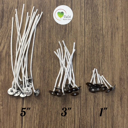 Candle Wicks (A) - Cotton Pre-Waxed Tulsi Resin Store