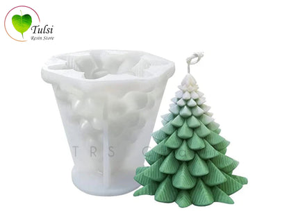 Christmas Tree Candle Mould (E) Tulsi Resin Store