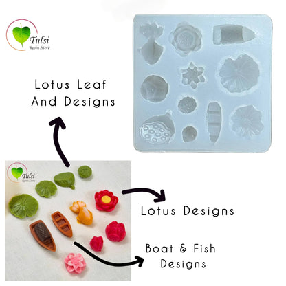 Lotus Pond Miniature Mould (B) - 11 Cavity (HM) Tulsi Resin Store