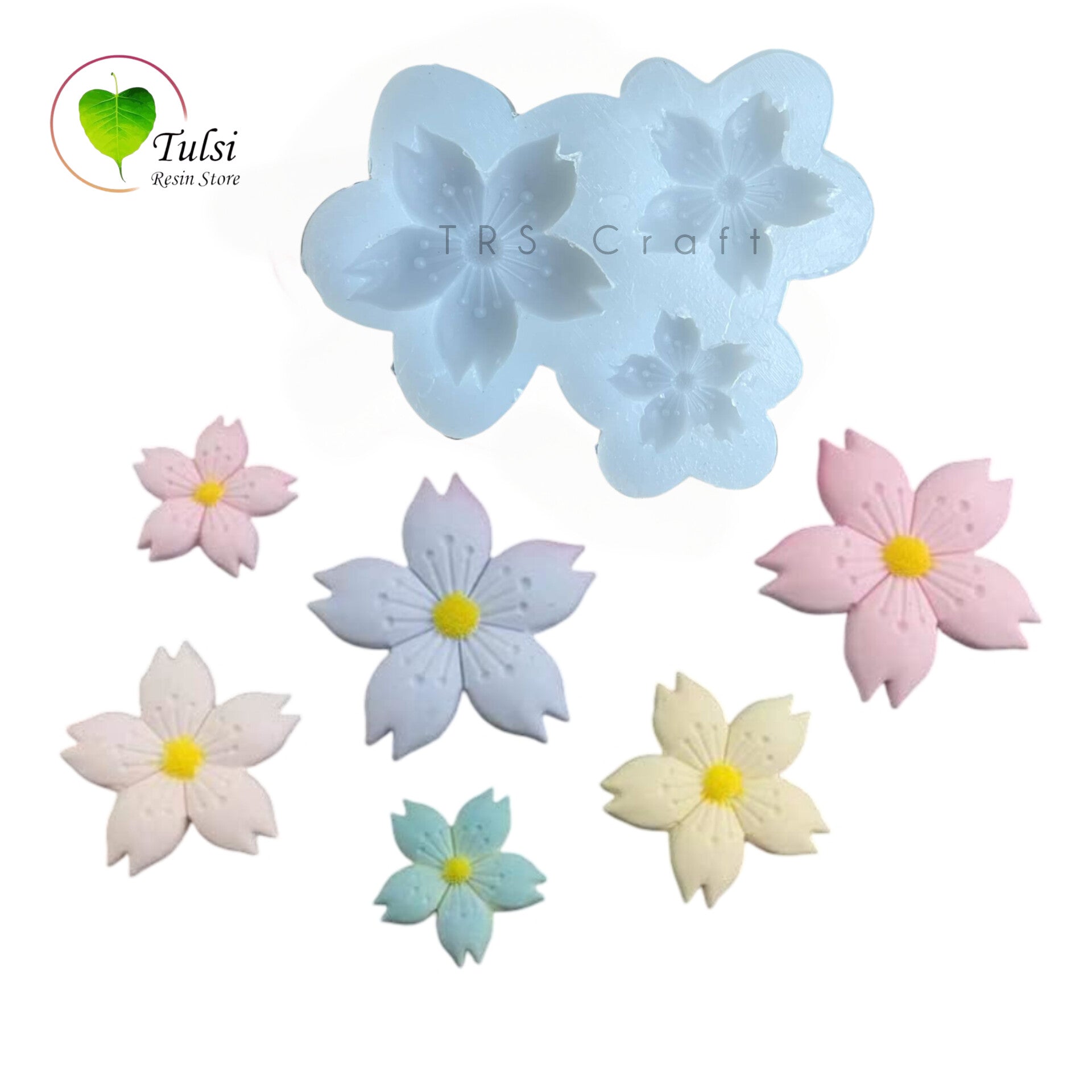 Flower Mould (A13) - 3Cavity Cherry Blossom