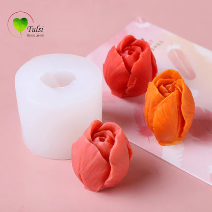 Flower Mould (A17) - Tulip Bud Tulsi Resin Store