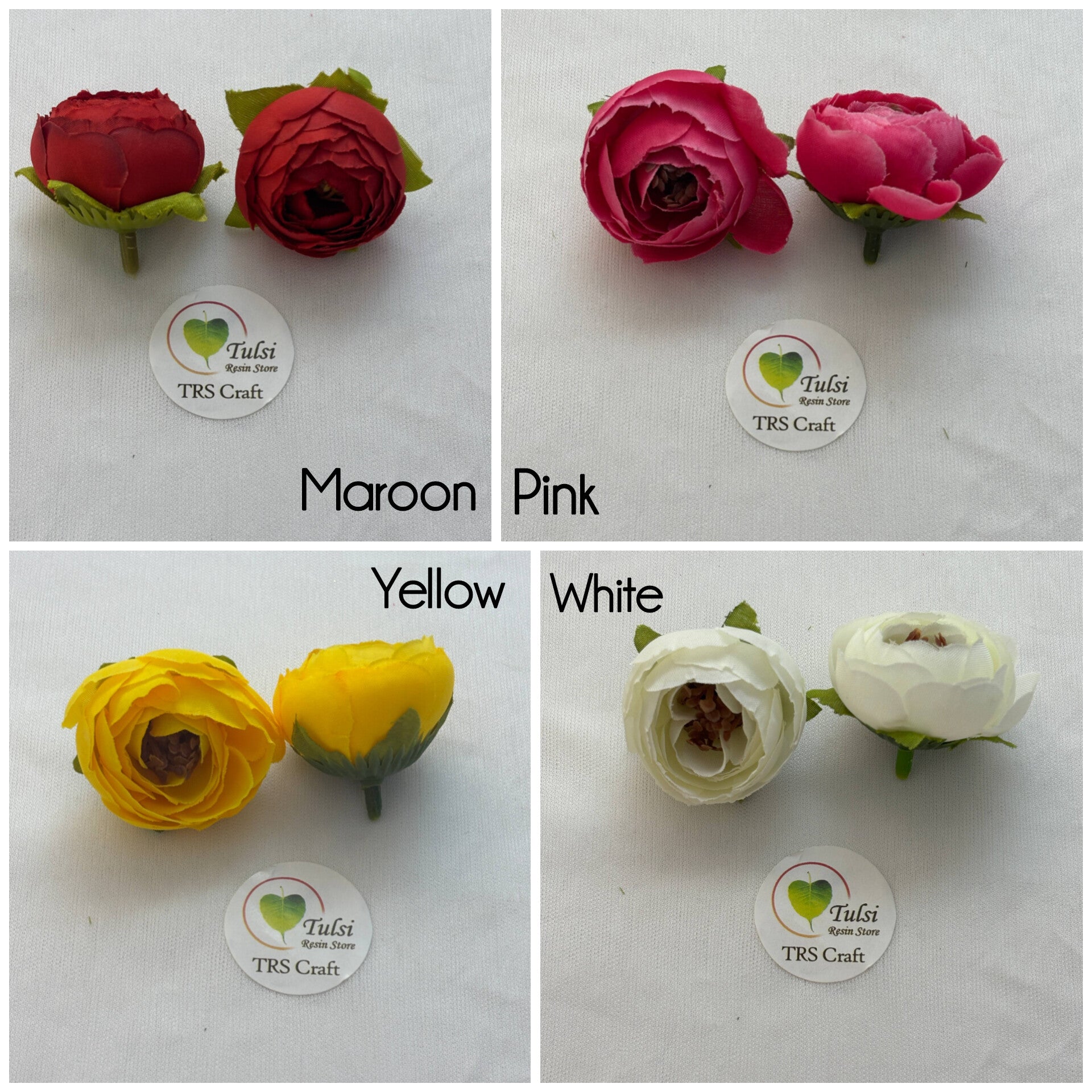Peony Artificial Flower (5 Pcs) - - Tulsi Resin Store